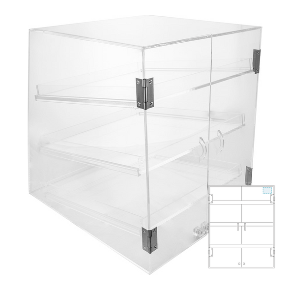 Akryyli läpinäkyvä leivonnainen-näyttö